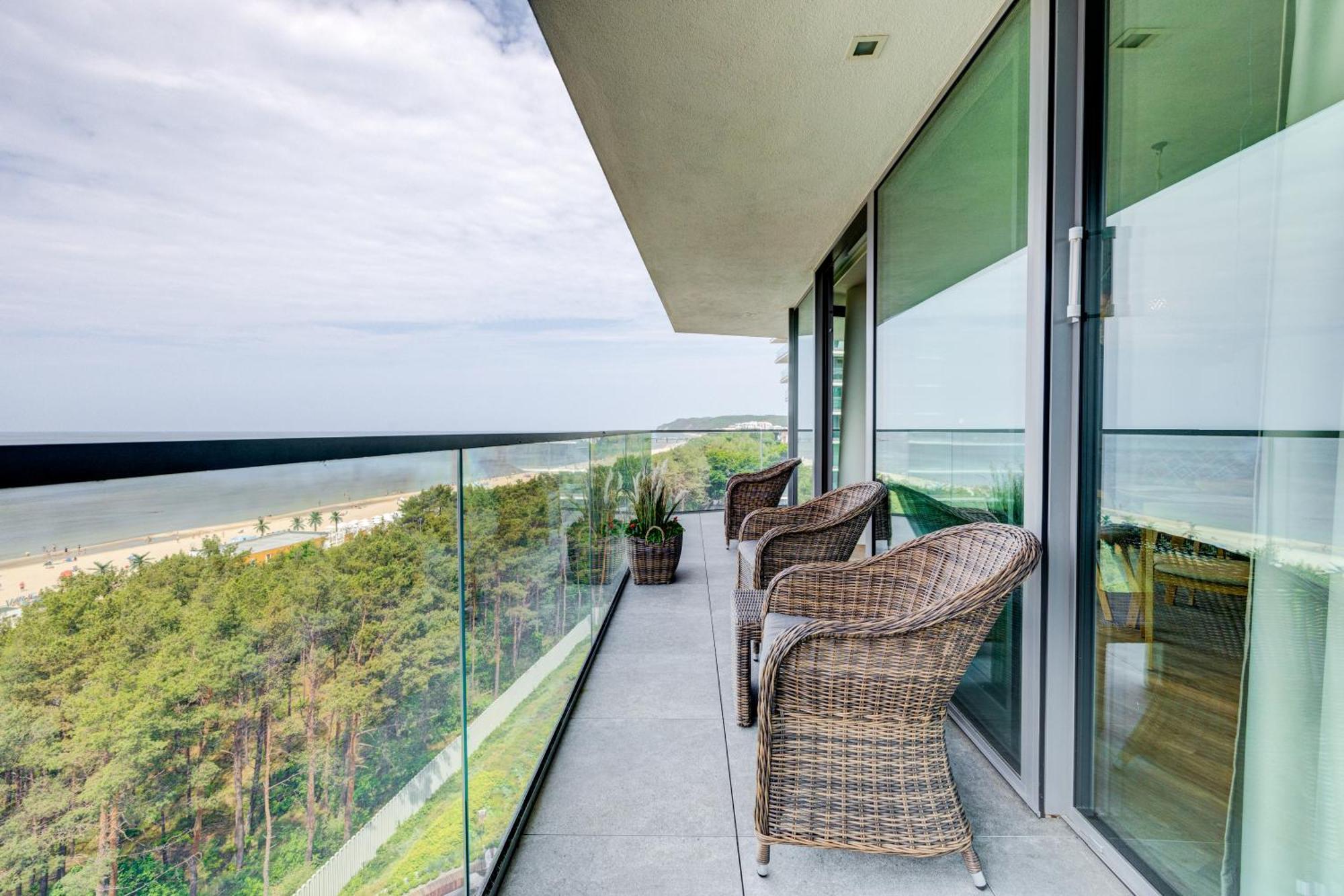 Wave Panorama Apartment - Sea View&Spa Мендзиздроє Екстер'єр фото